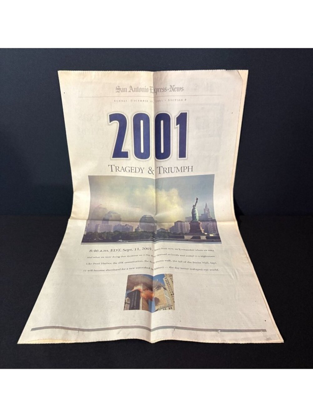 San Antonio Express News 9/11 9-11 Tragedy & Triumph Towers September 11, 2001